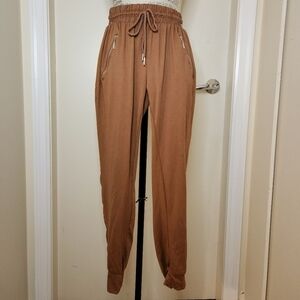 Camel Tan Jogger Stretch Pants